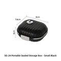 Mini portapillole nero portatile SG-24 con chiusura ermetica per la conservazione di farmaci - Piccolo Nero Crema