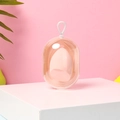 Rosa Make-up Schwamm Set in transparenter Kapselbox mit weißer Aufhängeschlaufe - Rosa Weltraumkapsel