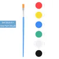 5ml 6-color acrylic paint set with brush for kids stone painting and art projects - 5ml 6 Colors Style A + 1 Brush