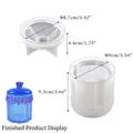 Silicone mold set for striped carousel storage jar with dimensions for DIY resin casting - Garland Storage Box (Base + Lid)