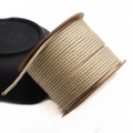 Light beige 1.5mm non-elastic braided cotton cord spool for DIY beaded jewelry - Approx. 1.5MM / Beige
