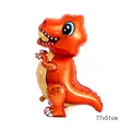 Orange T-Rex dinosaur foil balloon for birthday parties, 77x51cm size decoration - 3D Assembly Dinosaur Orange / 77*51cm
