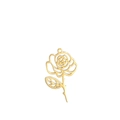 18k gold plated stainless steel hollow rose flower pendant for personalized jewelry - Rose / Gold