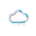 Wolken-Federring-Verbinder aus Legierung in Blau, Rosa und Weiß mit 3 Aufhängelöchern - Weiß