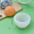 Siliconen halve bol ijsvorm voor DIY bakken met maat 6,6 cm en gewicht van 63 g - Wit Transparante Stijl (2)