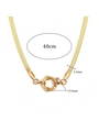Detalle de cadena de serpiente en oro de 18k con medidas: 40 cm de largo y 3,2 mm de ancho - Cadena de Serpiente Cierre de Resorte (ZHN560金)