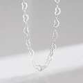 Minimalistische S925 Sterlingsilber Halskette mit Herzanhänger in poliertem Silber - 925er Silber / Herz-Kette