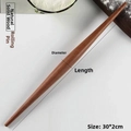 Solid ebony wood rolling pin with natural grain, 30x2cm size for home baking - Tapered Solid Wood Rolling Pin 30*2cm