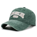 Vintage dark green washed cotton baseball cap with LOS ANGELES 1994 embroidery - Adjustable / Army Green