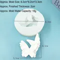 White silicone butterfly mold for aroma plaster and fondant cake decorating with dimensions - Butterfly Style (9097)