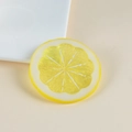 Realistic artificial yellow lemon slice made of PVC for food photography props - 6CM Diameter / Yellow
