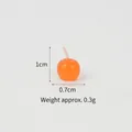 Mini figurita de manzana naranja en resina para manualidades DIY, medida 1cm por 0,7cm - Mini cereza naranja-1cm
