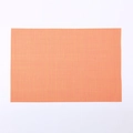 Thickened orange woven PVC placemat with heat-resistant mesh texture for dining table - Orange Red