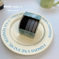 High-elastic hair tie set in neutral grey and brown colors with gift box packaging - Black Grey 5 Pcs Set