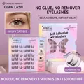 Self-adhesive cluster eyelashes with holographic butterfly packaging box set - Self-Adhesive Cat Elf Style I