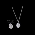 Silver retro mermaid relief necklace with oval star pendant on classic cross chain - Mermaid