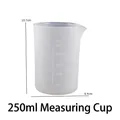 Taza medidora de silicona de 250ml con escala y boquilla para manualidades con resina - Taza medidora de 250 ml (versión antigua)