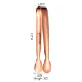 Roségoldene Zuckerzange aus 304 Edelstahl mit Rosenmuster für Eiswürfel und Zucker - Glatte Ausführung / Roségold
