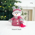 Dimensioni dettagliate del pupazzo di neve natalizio rosso da 23 cm e del peso - Stile a Doppia Sfera / Rosso/Grigio-Stile Pupazzo di Neve a Doppia Sfera