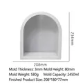 Medium size arched silicone mold for DIY resin bookends with precise 234mm dimensions - Medium Arch Ornament Mold
