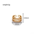 Adjustable gold plated stainless steel double layer Cuban link open ring for women - Double Layer Cuban Chain (MN324)