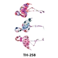 Waterproof temporary tattoo featuring colorful flamingo floral patterns, model TH-258 - Th-258 / 210*148mm