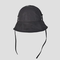 Classic black foldable sun hat with chin strap for women outdoor sun protection - M (56-58cm) / Black