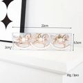 Golden rocking horse Christmas ornaments 3pcs set in 22cm transparent gift box packaging - Champagne Rocking Horse