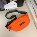 Lightweight bright orange crossbody chest bag with adjustable strap for sports - Orange