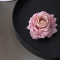 Pink artificial silk rose flower head accessory for hair clip and brooch decoration - Gejiao Rose / Light Pink