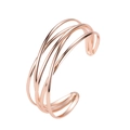 Fashionable rose gold multi-layer crisscross open bangle bracelet in a sleek design - Rose Gold Multi-layer Interwoven Open Bangle (10955)