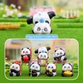 Cartoon panda blind box figurines set including 6 regular and 1 hidden special edition - Panda Bumper Fun Series (M382) / Random One