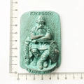 Detail of Kronborg Holger Danske souvenir magnet in antique bronze resin, size 5x7cm - Danish Hero Statue