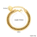 18k vergulde grove schakelarmband met schelphanger voor dames oceaan sieraden - Gouden Grove Ketting Schelp Hanger Armband (BR286601G)