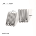 Minimalistische silberne Edelstahl-Ohrringe mit dreifacher Rippung im Wellen-Design - Wellen-Ohrringe (JDE2312091-S) / Silber