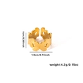Détails de la bague papillon dorée avec dimensions de 1cm de large et 1,9cm de diamètre - Ouvert Réglable / Style de Motif de Papillon (TYGR0171)