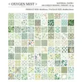 Oxygen Mist series 100-piece nature theme green floral and butterfly paper stickers - Oxygen Mist