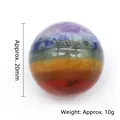 Polished 20mm seven chakra healing crystal sphere with layered natural gemstones - 20mm Mini Sphere