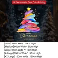 Christmas tree window sticker size guide with five dimensions from small to extra large - Small (40*55CM)