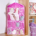 Organizer da appendere con 16 tasche trasparenti color rosa rosso per riporre la biancheria - Rosa Rossa