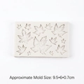 Stampo in silicone a foglia di acero per decorazione torte e resina fai-da-te 9,5x6x0,7cm - Foglia d'acero / Grigio