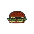 Broche en émail hamburger créatif avec couches de billets verts et détails dollar - Burger d'Argent (QHXZ2957)
