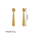 Orecchini a goccia placcati in oro 18K, dimensioni 3,3 cm con peso totale di 6,2 g - Orecchini Lobo Goccia Acqua Sottile 910