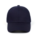Detailed front view of navy blue cotton baseball cap with reinforced stitching - Navy Blue