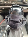 Creative black hoodie car gear shift cover in soft velvet with functional drawstring - Classic Black