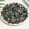Piedras de cuarzo rutilado negro natural en una bandeja de decoración elegante - Cuarzo Rutilado Verde / 7-9mm (Envase de 100g) / Negro