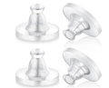 Set di 4 chiusure per orecchini in silicone trasparente per accessori fai da te - Disco Grande Chiusura per Orecchino 10*6mm / Trasparente