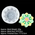DIY flower-shaped silicone mold for soap and cake with colorful succulent finish - 1# Style (15-832) / Clear