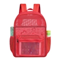 High-capacity red mesh backpack featuring breathable pockets and durable travel straps - Below 20L / Red
