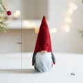 Nordic Christmas gnome ornament with red felt hat and white fiber beard 13cm height - Style 4 (313)